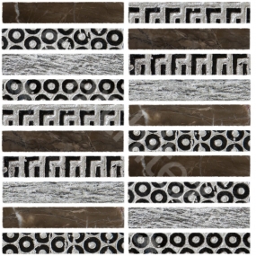 Стеклянная Мозаика Pan_Art_05 (камень), 15x73x8mm -(15)-13