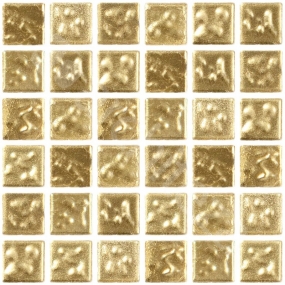 Мозаика золотая FWOY-20 Желтая 20X20 формованная гофрированная