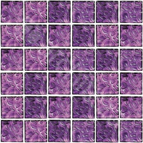 Сhameleon Violet Top стеклянная мозаика 48X48X8mm на сетке