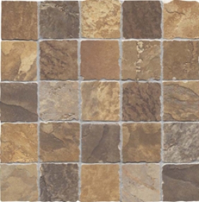 Flagstone beige mosaico 3X3 su rete 31.85X31.85