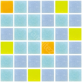 Water Line Смесь из мозаики 20X20 Yellow Sea