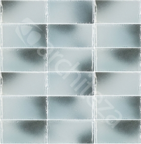 Ice Cube Grigio стеклянная мозаика 75X150X8mm на сетке