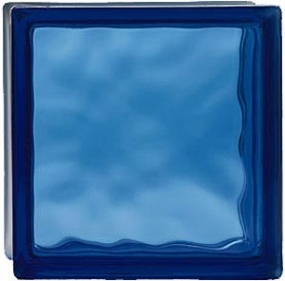 Стеклоблок 198 Blue, прозрачный с волной