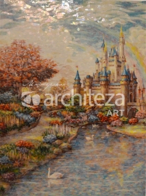 Художественное панно «Замок» из мозаики Romantic