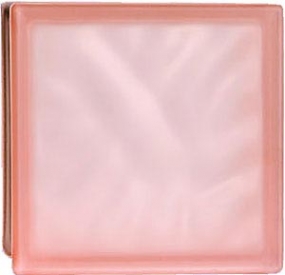 Стеклоблок 198 Pink - NEW, с волной