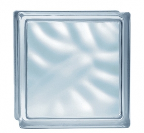 Стеклоблок 198 White - NEW, с волной