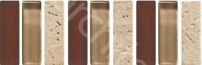PASTILLE WARM 48x306mm, Бордюр из стеклянной и мраморной мозаики-(15)-13