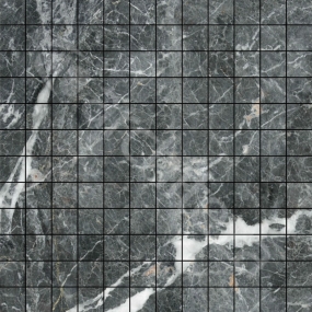 TOZZETTO CM. 2,5X2,5X1 Bardiglio Lucido SU RETE  (на сетке размером) 30,5х30,5