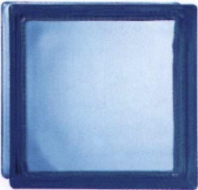 Стеклоблок 198 Blue 1- sided, без волны