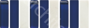 PASTILLE COLD 48x306mm, Бордюр из стеклянной и мраморной мозаики-(58)-12
