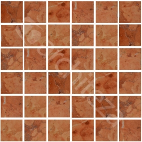 Полированная каменная мозаика TOZZETTO CM. 2,5X2,5X1 ROSSO