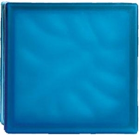 Стеклоблок 198 Blue, с волной