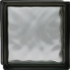 Стеклоблок 198 Grey, прозрачный с волной