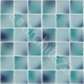 Ice Cube Azzurro стеклянная мозаика 98X98X8mm на сетке