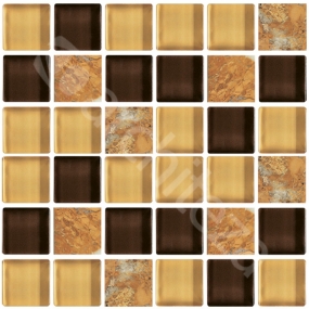 Candy Gloss 23х23х8,смесь Forest (стекло+камень) -(45)-11