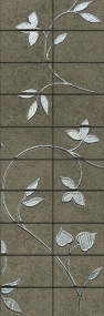 Urbana Antracite Listello Mosaico Fiore Rettificato 9x45 tono H516 - снято с производства