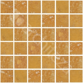 Полированная каменная мозаика TOZZETTO CM. 2,5X2,5X1 TRAVERTINO GIALLO