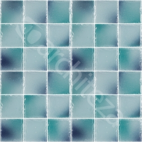 Ice Cube Azzurro стеклянная мозаика 98х98х8mm на сетке-(26)-11