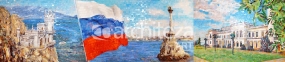 Художественное панно "Крым". 42х194 см, S=0,82 м2