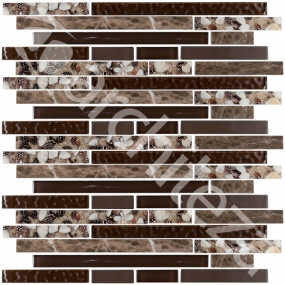 Мозаика Pan_Ol_05 (стекло+камень+ракушки), 15x48x98x198mm (58)-12